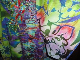 Robert Graham Honolulu  Hawaiian Floral Embroidered Short Sleeve Size Large image 13
