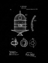 Bird Cage Patent Print - Black Matte - £6.34 GBP+