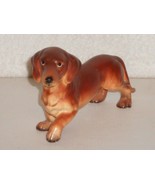 Vintage Japan Brown DACHSHUND Doxiie Dog Figurine 5 inch Ceramic - £11.26 GBP