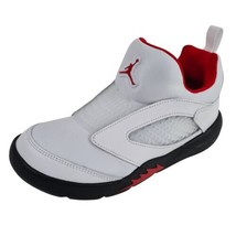Nike Air Jordan 5 Retro LITTLE KIDS Flex PS CK1227 100 White Rd Sneakers Sz 12 - £63.94 GBP