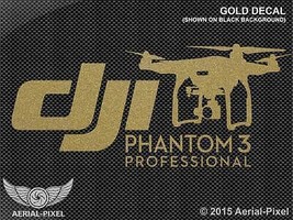 DJI Phantom 3 Professional Gold Drone Window / Case Decal Sticker - £7.19 GBP