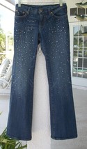 Rare BEBE Jeans~Size 27~CRYSTAL DETAILED~Drop Dead Gorgeous~Very Gently ... - $26.99