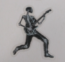Guitar Player X-Ray Transparent Sticker 2.75&quot; x 2.25&quot; (N) - $1.64