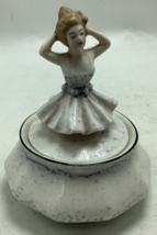 Antique Art Deco Lady/Flapper porcelain powder jar Bavaria vintage 1920s/1930s - £36.09 GBP