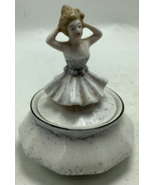Antique Art Deco Lady/Flapper porcelain powder jar Bavaria vintage 1920s... - $63.38 CAD