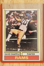 Vintage Football Trading Card 1974 Topps #396 Dave Chapple Rams Punter - £6.60 GBP