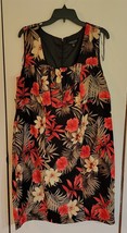 Womens Plus 18W Perceptions Woman Multicolor Floral Sleeveless Dress - £22.89 GBP