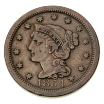 1854 1C Grand Cents En Très Fin VF État, Tout Marron Couleur, Beau Détail - $59.06 CAD