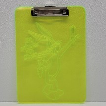 Vintage 1999 Looney Tunes Bugs Bunny Neon Green Yellow Clipboard What&#39;s Up Doc - £32.57 GBP