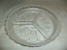 Heavy Divided Glass Dish - £15.44 GBP