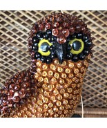 RARE Vintage 1970s Push Pin Hanging Owl Boho Mid Century Decor 15” Brown... - $125.00