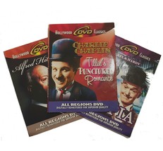 3 Hollywood DVD Classics: Hitchcock, Chaplin, Laurel &amp; Hardy  - £13.73 GBP