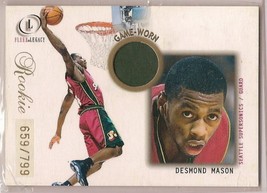 2000-01 Fleer Legacy Rookie Desmond Mason Jersey Card 659/799 - $9.60