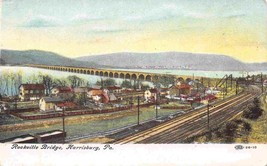 Rockville Bridge Railroad Harrisburg Pennsylvania 1910c postcard - £5.53 GBP