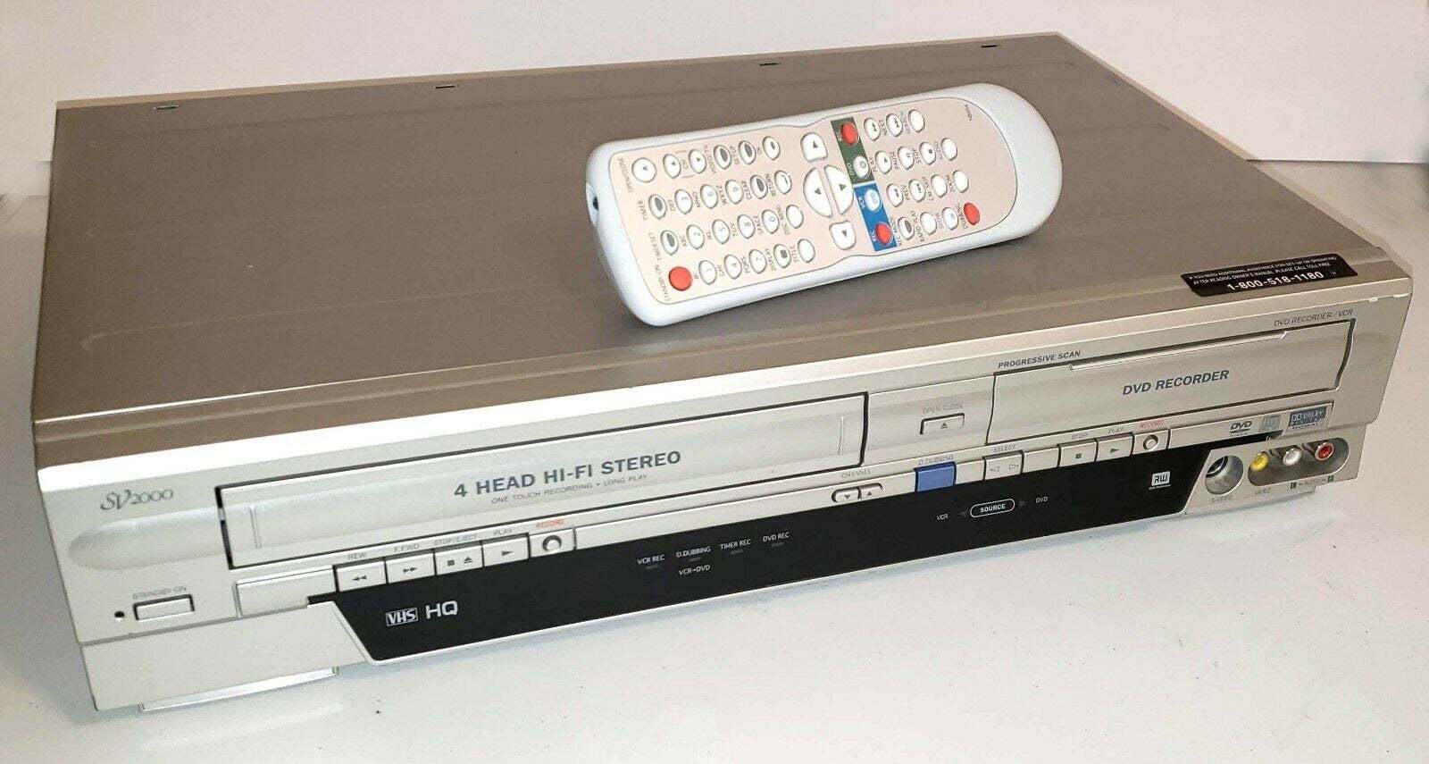 Funai WV20V6 DVD Recorder VCR Combo 1 Button and 30 similar items