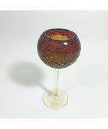 Party Lite Siena Crackle Mosaic Stemmed Tealight Holder Retired Pattern - $273.03 MXN