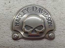 Harley Davidson Universal Willie G Skull Nickel Medallian Badge Emblem 3.5x3&quot; - £21.54 GBP