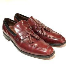 Allen Edmonds Loafers Mens Biscayne 12 A Burgundy Leather Tassel Shoes Vintage  - £27.68 GBP