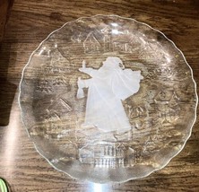 Santa Claus Platter From 1991 Original Vintage Crystal Clear Studios 13&quot; - £26.53 GBP