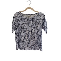 Talbots Petite Blue Floral Top SP Small Petite Cottagecore Summer Femini... - $14.99