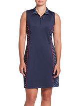 NWT Ladies LADY HAGEN Americana NAVY Sleeveless Golf Tennis Polo Dress S... - £51.10 GBP