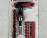 Hyper Tough Tools 31-Piece Ratcheting Driver &amp; Socket Set - £18.28 GBP