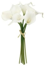 NEW Real Touch Calla Lilies Lily Set of 11 Stems Natural White Artificia... - $24.74