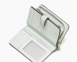New Kate Spade Leila Medium Compact Bifold Wallet Pebble Leather Lime Sh... - $71.16
