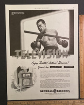 Vintage Print Ad Joe Lewis TV Radio General Electric Television 1940s Ephemera - £12.41 GBP