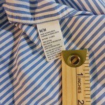 American Eagle Men's M Button-Down Shirt Long Sleeve Striped Blue Athletic Fit image 5