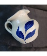 Williamsburg Pottery 1993 Creamer Salt Glazed Cobalt Blue Stoneware Leaf... - £12.97 GBP