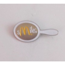 Vintage Smile Hand Mirror McDonald&#39;s Employee Lapel Hat Pin - £8.02 GBP