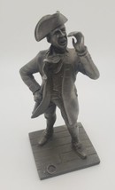 Franklin Mint Fine Pewter 4&quot; Military Metal Figurine Sea Captain Vintage... - £19.67 GBP