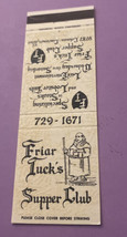 Vintage Matchbook Cover Matchcover Friar Tuck’s Supper Club  Cincinnati OH - £2.20 GBP