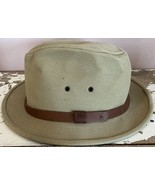 Vintage REI Tan Traveler Fedora With Leather Strap - Large - €12,93 EUR