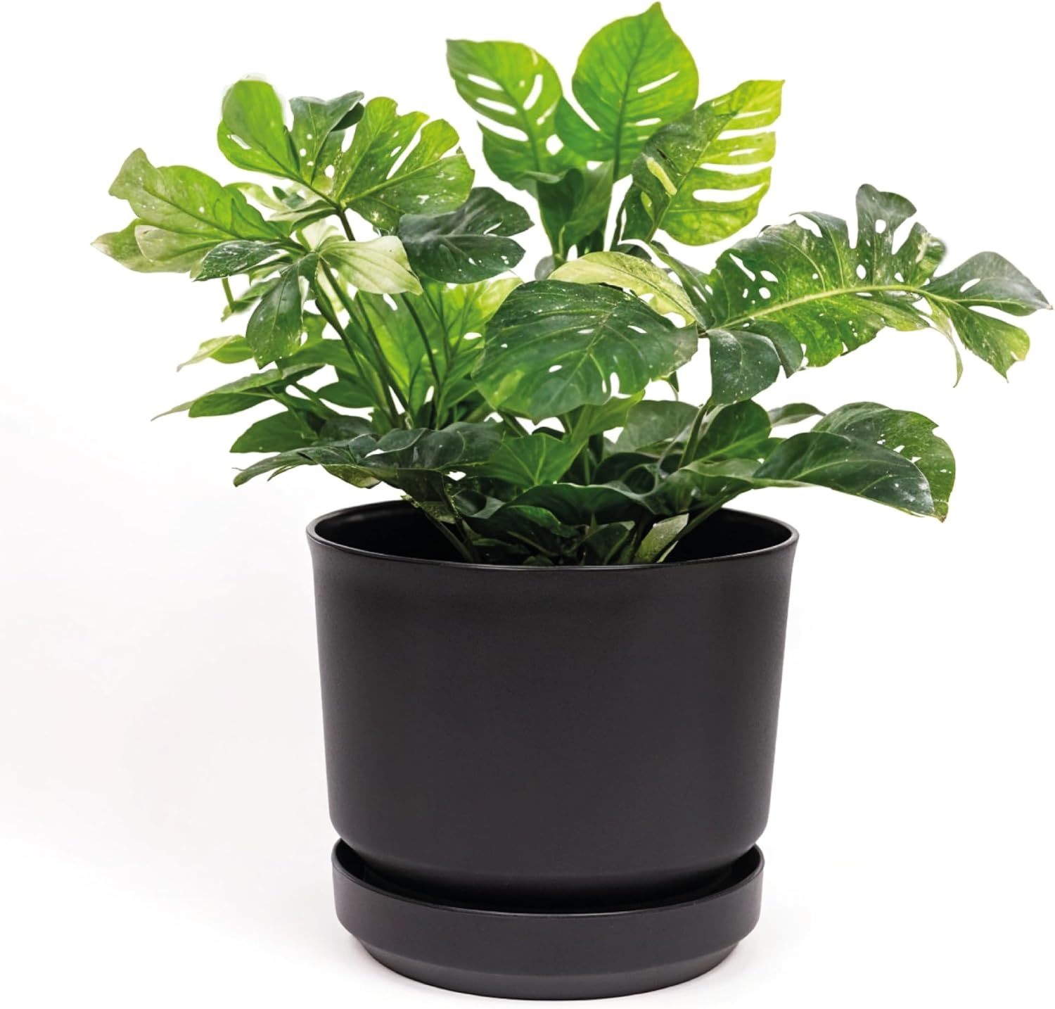 Elly Décor 10 Inch Plastic Cylinder Planter Pot With Self-Watering Sauce... - $31.99