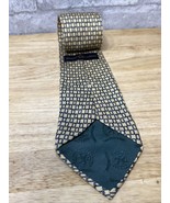 Tommy Hilfiger Gold Blue Chain Vtg Italian Silk Necktie Made in USA See ... - £9.36 GBP