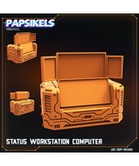 3D Printed Papsikels Status Workstation Computer July 2024 Scifi 28mm 32mm - $180.15 MXN