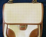 Esprit Brown and Off White Vinyl Check Handbag Clutch with Handle  - $24.75