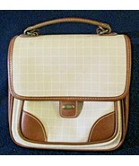 Esprit Brown and Off White Vinyl Check Handbag Clutch with Handle  - $471.22 MXN
