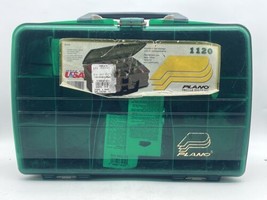 Plano Green Double Sided Tackle Box Model 1120 WITH Tons of accessories - £39.50 GBP