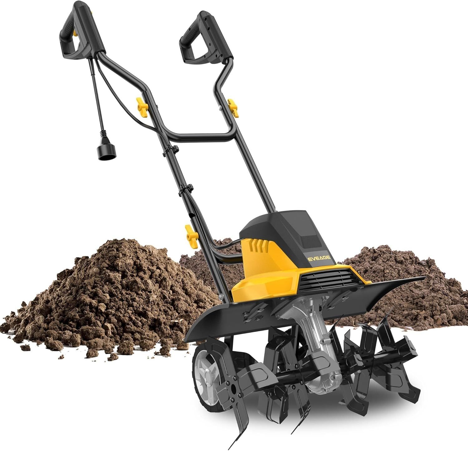 EVEAGE Electric Tiller for Garden, 18 Inch Power Tillers and Cultivators... - £134.14 GBP
