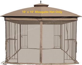 Apex Garden 10&#39; X 10&#39; Gazebo Replacement Mosquito Netting (Tan) - £77.96 GBP