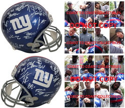 2022 New York Giants team signed full size football helmet COA exact proof Jones - £893.41 GBP