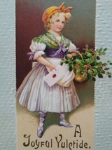 Vintage Christmas Postcard Joyful Yuletide MAB 15857 Germany Embossed Unused - £16.06 GBP