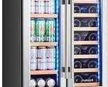 24 Inch Wine Fridge Dual Zone 20 Bottles 60 Cans Wine Refrigerator Built... - $1,853.99