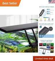 Full Spectrum 14W LED Aquarium Light with Timer &amp; Color Modes for Health... - $45.00