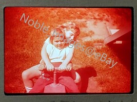 1958 Young Sisters See-Saw Park Ektachrome 35mm Slide - £3.54 GBP