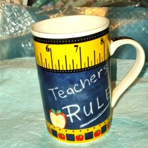 Old vintage teacher&#39;s mug~teachers rule~ a taller coffee cup :-) - £16.35 GBP