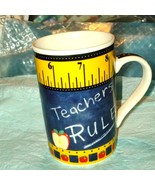 Old vintage teacher&#39;s mug~teachers rule~ a taller coffee cup :-) - £16.61 GBP